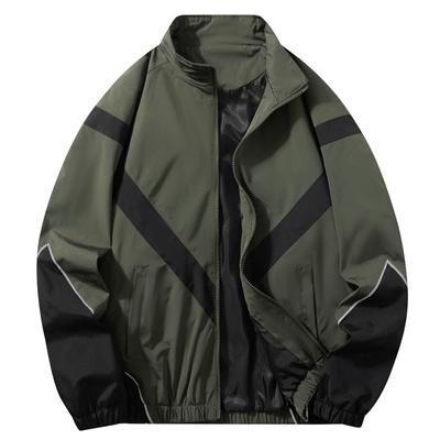 Casaco masculino casual gola alta jaqueta colorida e versátil jaqueta masculina