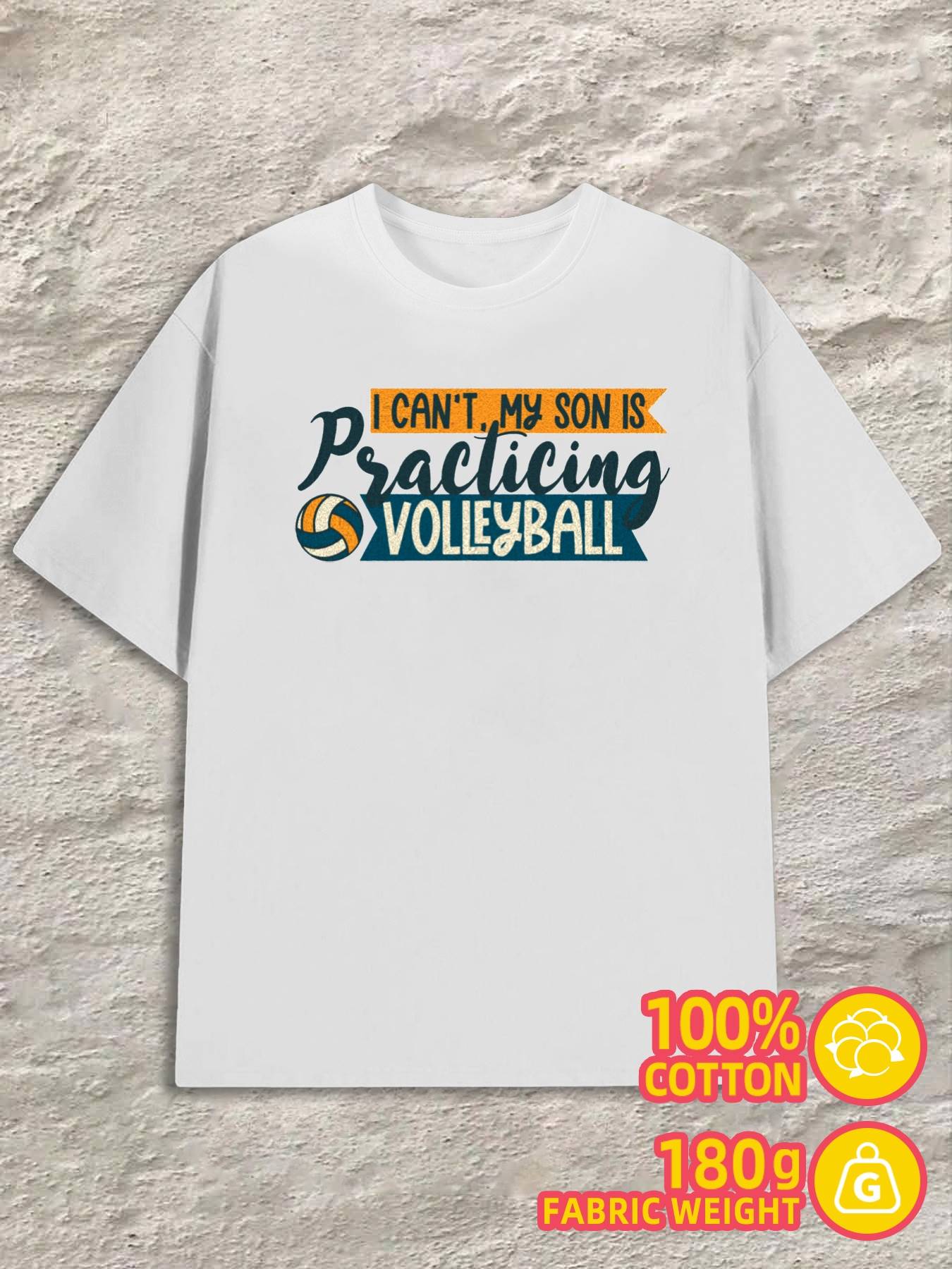 T-Shirt Y2K Volleyball Dad Cotton Tshirts White XL