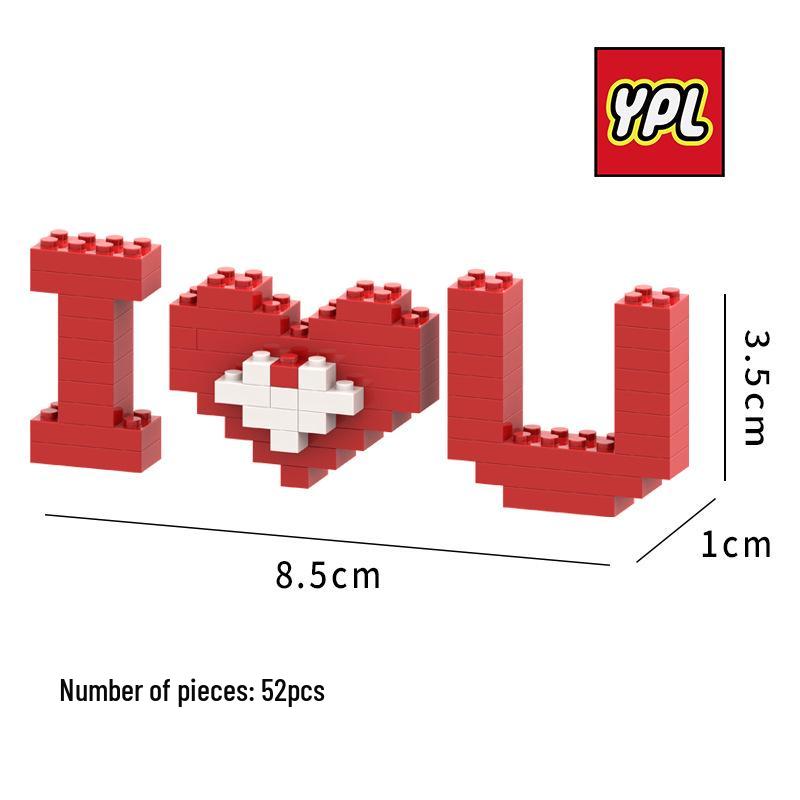 

Набор строительных блоков-пазлов «Роза» с надписью «Невеста и жених» 8.5*2*3.5