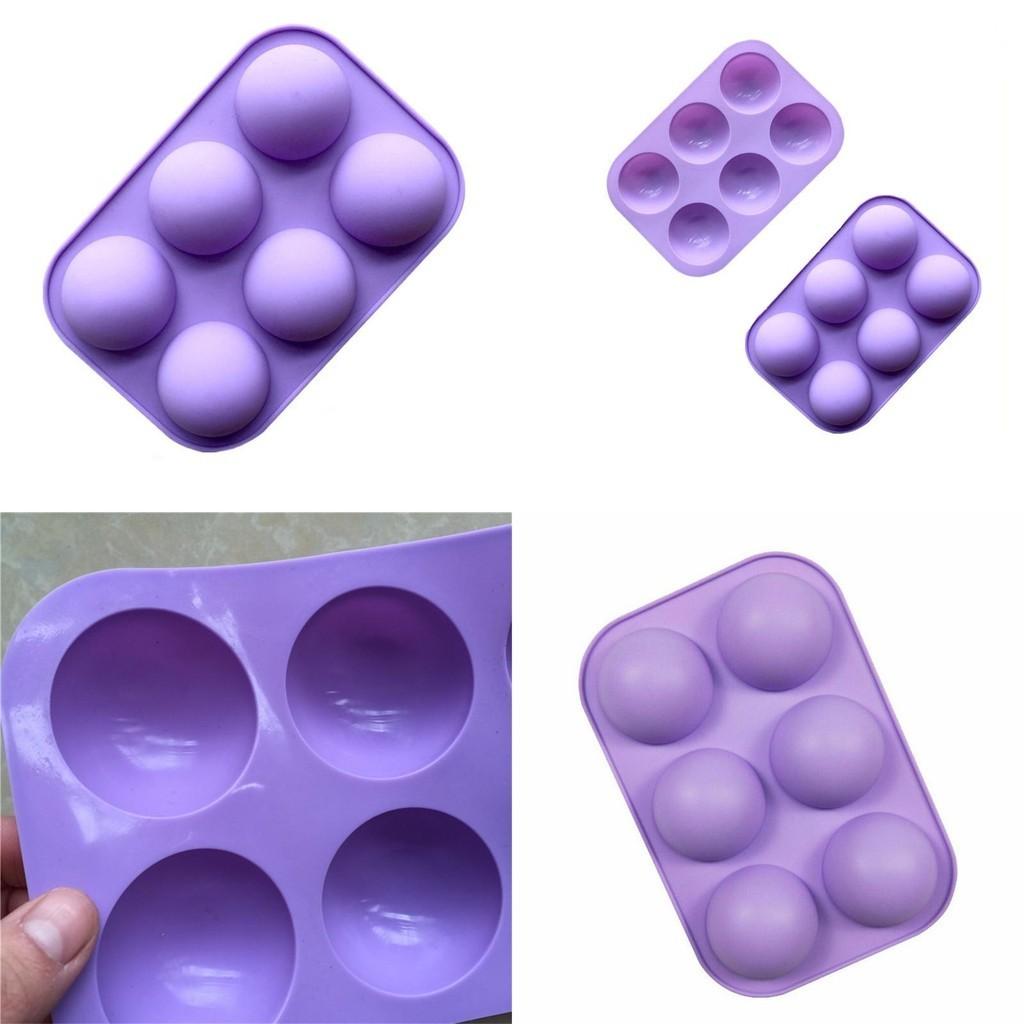 High-quality 3d 6-holes Half Ball Silicone Baking Mold For Creative Dessert Decorations