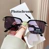 Photochromism Reading Glasses HD Anti Blue Light Glasses Fashionable Full Frame Transparent Presbyopia Glasses Glasses for Men
