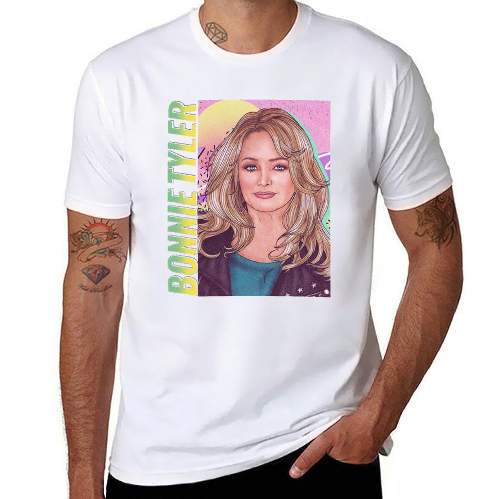 Bonnie Tyler T-Shirt T-Shirts für Mann Baumwolle Baumwoll-T-Shirt Mann essentielles T-Shirt T-Shirt S