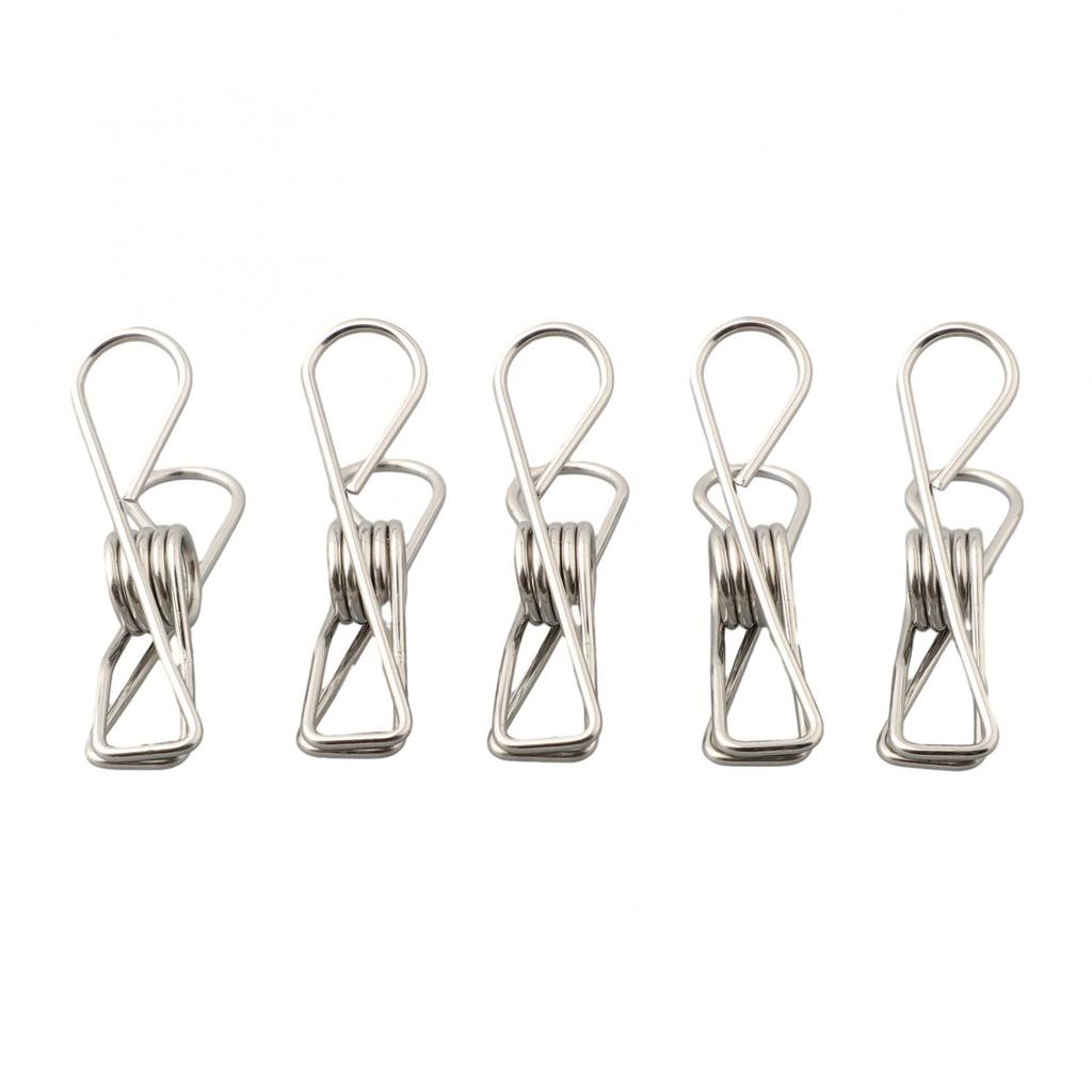 Set of 20 Stainless Steel Pegs for Cloths Soft Grip for Laundry Washing Lines