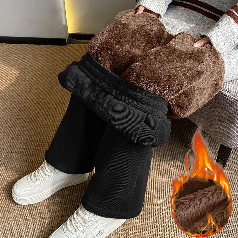 

Women s Winter 2025 Fleece-Lined Versatile Pants: Thickened, Narrow-to-Wide-Leg, Casual Straight-Leg Outerwear M (80-100 jin)