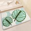 Simplicity Flower Bathroom Mat Non Slip Bath Rug Extra Absorbent and Soft Microfiber Bath Carpet Machine Washable Bath Rug