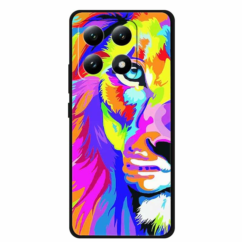 For Xiaomi 15T 5G Case Colorful Flowers Soft Silicone TPU Back Case For Xiaomi 15T Pro 5G Capa Boho Colorida Anti-Scratch Cover