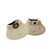 Children's Sun Protection Hat Summer Empty Top Sun Hat Boys and Girls UV Sun Hat Cartoon Straw Woven Hat Cool Hat