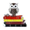 Sophisticated Vintage Owl Brooch Featuring Open Book Detail Lightweight Owl Pin Thoughtful Gift For Educators
