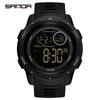 SANDA 2125 Top Brand Sports Men Watches Fashion Countdown Waterproof LED Digital Watch Man  Wristwatch