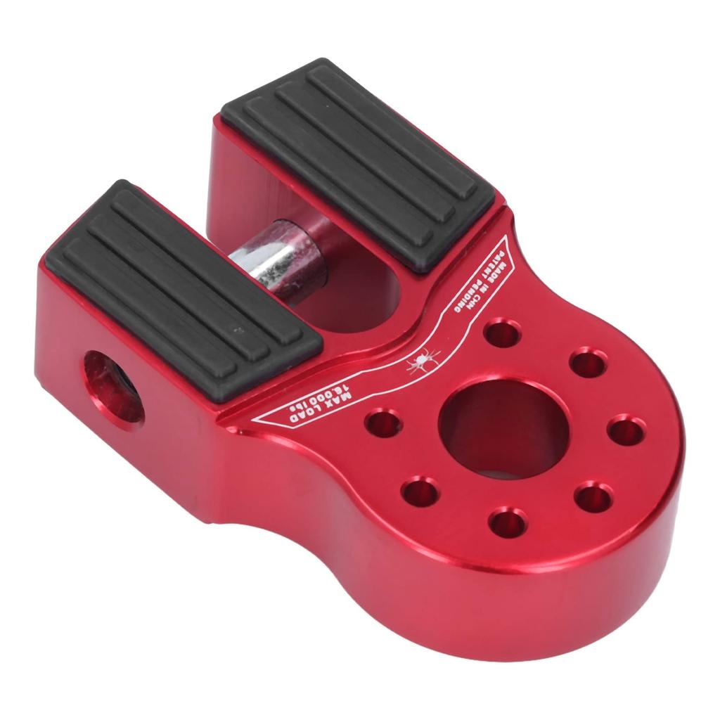 Flache Seilwinde Schäkelhalterung 16000lb Last Aluminiumlegierung für UTV SUV Pickup (rot)