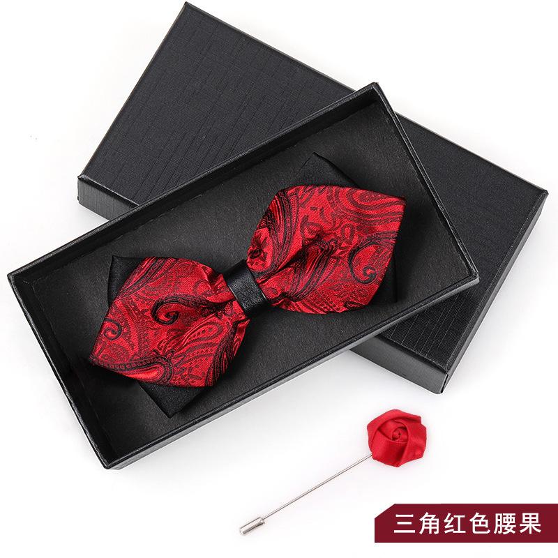 Bow Tie Men'S Wedding Groom Best Man Red Suit Shirt British Brothers Korean Bow Women'S Gift Box