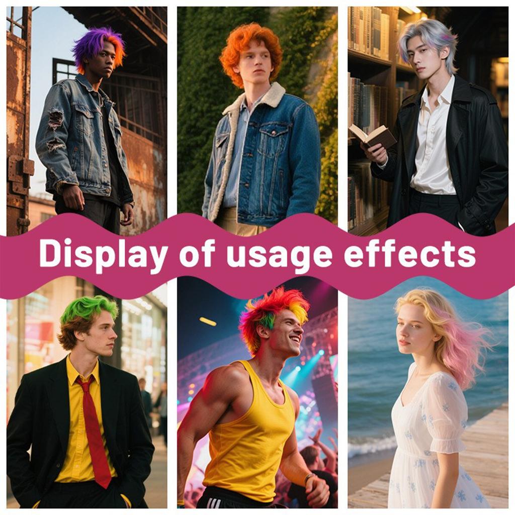 Einweg-Haarpflegestifte, Haarfärbewerkzeuge, Haarfärbestifte, 10 bunte Haarfärbestifte, Temporäre farbige Stifte, Leicht zu reinigen, Haarfarben.