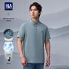 HLA Men's Cool-Feel Print Short-Sleeve Polo Shirt