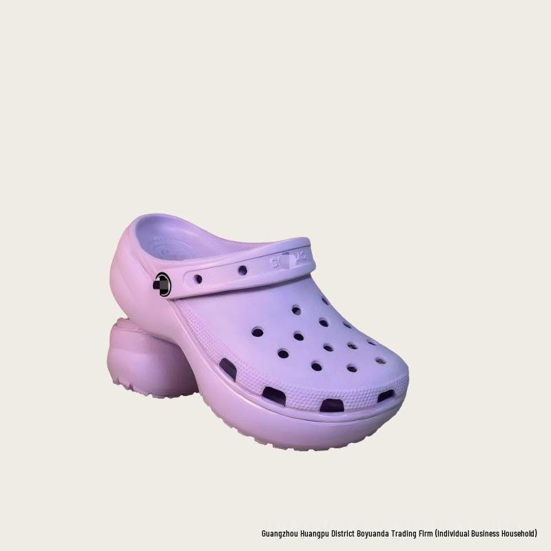 Women's Summer 2025 Thick-Soled Cloud Hole Beach Sandals with Inner Lift