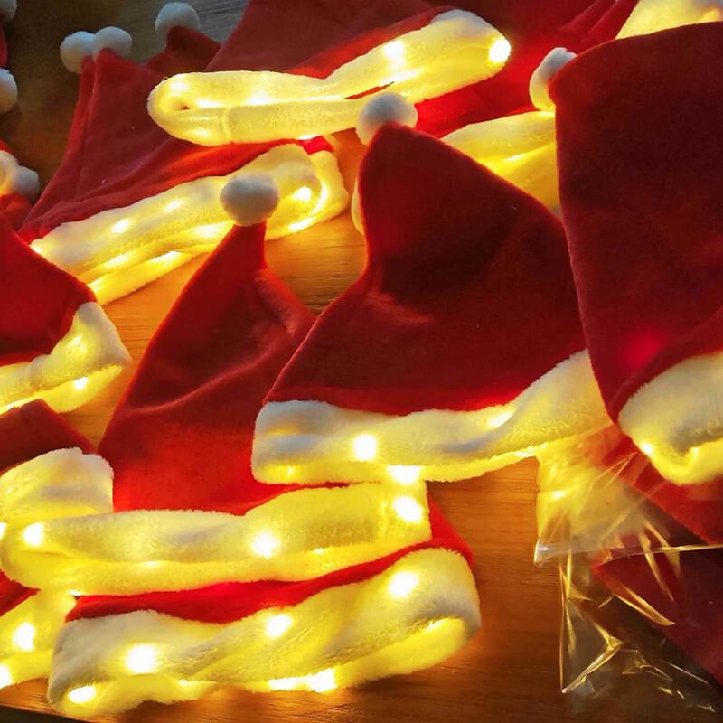 LED Luminous Plush Christmas Hat