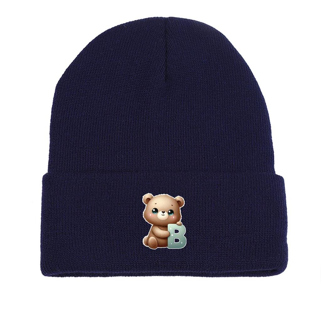 1pc, Alphabet A to Z and Animals Print Knitted Cap Beanie, 260 Knit Hats to Choose, for Men And Women