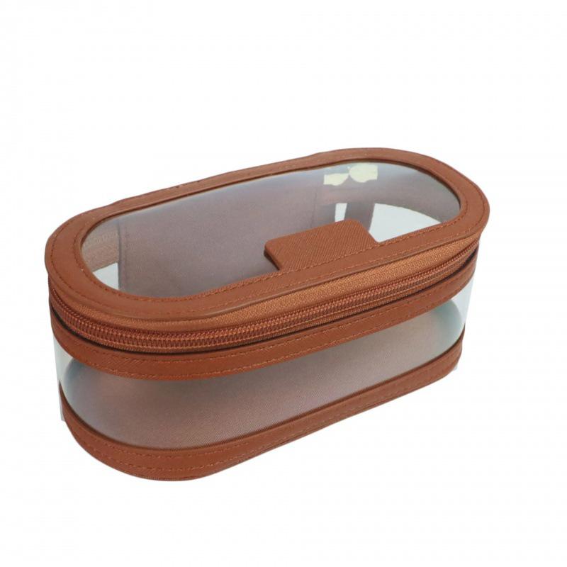 Double-Layer Makeup Bag: Mother-Child Transparent Travel Wash Bag with Wet/Dry Separation