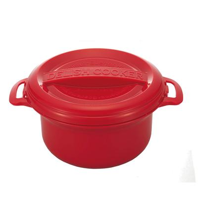 MI Creations Mikrovågsmatlagningskruka Morning Cooker 740ml Röd KB-710