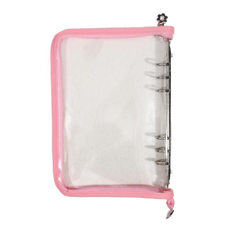 A5 6 Ring Binder Notebook with Zipper Pockets Photocard Holder Binder Sleeves Book Polaroid Small Card Photo Album
