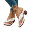 New Flower Sandals Women's Car Line Casual Vacation Beach Seaside Slope Heel Comfortable Large Size Slippers