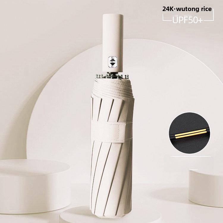 12-Rib Automatic Dual-Use Umbrella for Men & Women - Large, Sunshade & Rain Protection, UV Resistant