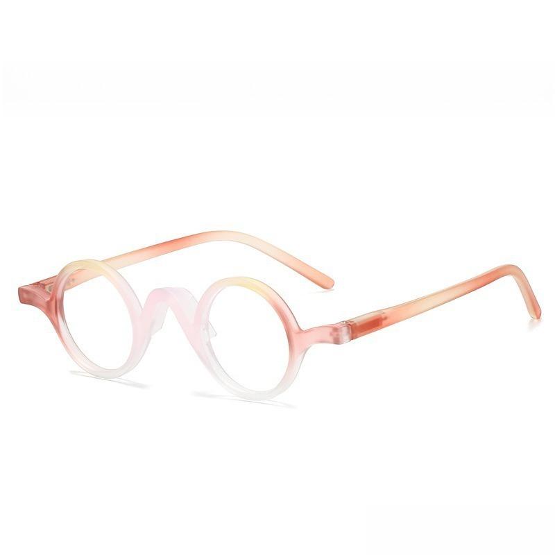 

Женские Очки для Защиты от Синего Света и Пресбиопии Ретро Круглая Рамка Ультралегкие Очки для Чтения По рецепту от 0 до +4.0 +1