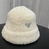 New Autumn and Winter Thickened Plush Hat Women's Cold-proof Versatile Fashion Warm Lamb Wool Basin Hat Ear Protection Bucket