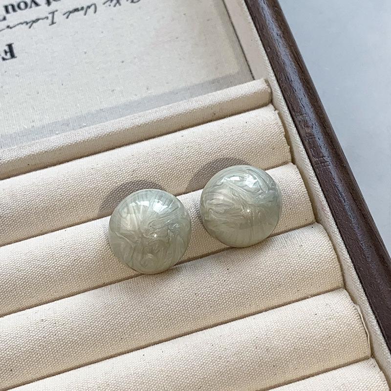 

Enamel color dopamine candy red blue stud earrings women s retro winter high-end earrings exquisite sterling silver earrings