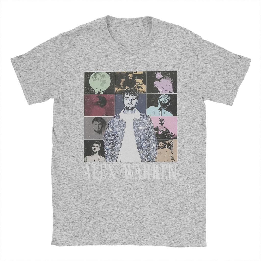 Alex Warren Tour Music  TShirts Men  Amazing Pure Cotton Tee Shirt Round Collar Short Sleeve T Shirt Gift Idea Clothes
