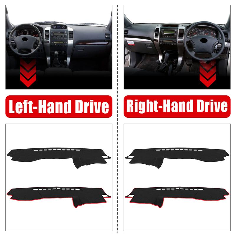 For Toyota Land Cruiser Prado 120 J120 2003-2006 2007 2008 2009 Car Dashboard Cover Avoid Light Pad Anti-UV Carpets Non-Slip Mat