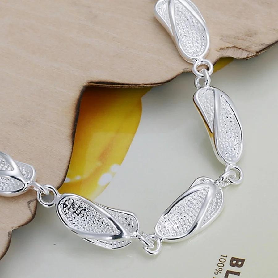 Jewelry Wholesale 925 Sterling Silver Bracelets 20CM Unique Design Beautiful Fashion Women Jewelry High Quality