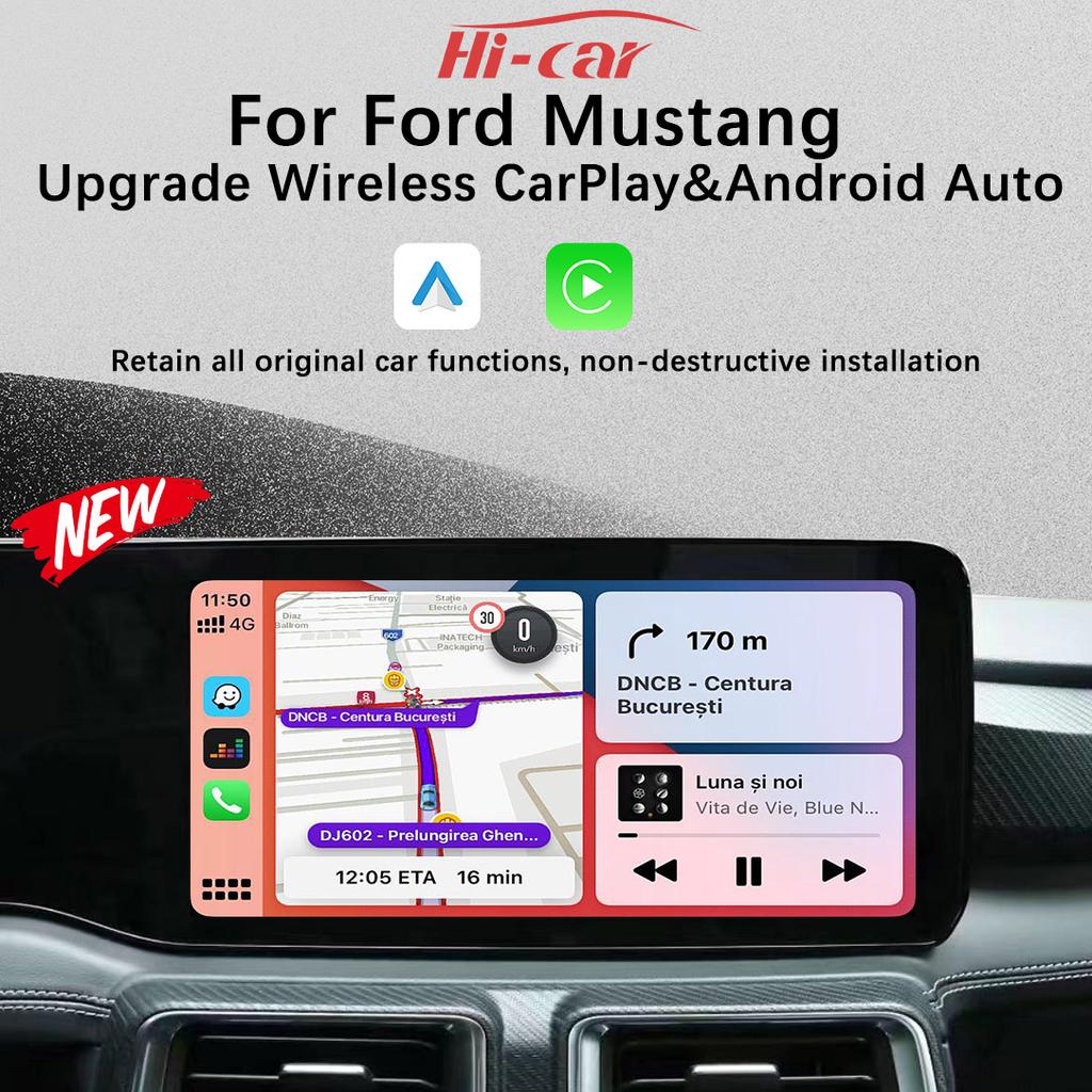 Wireless CarPlay For Ford Mustang 2025-2025 Wireless Android Auto Center Control Screen Car Machine Connectivity Upgrade Smart
