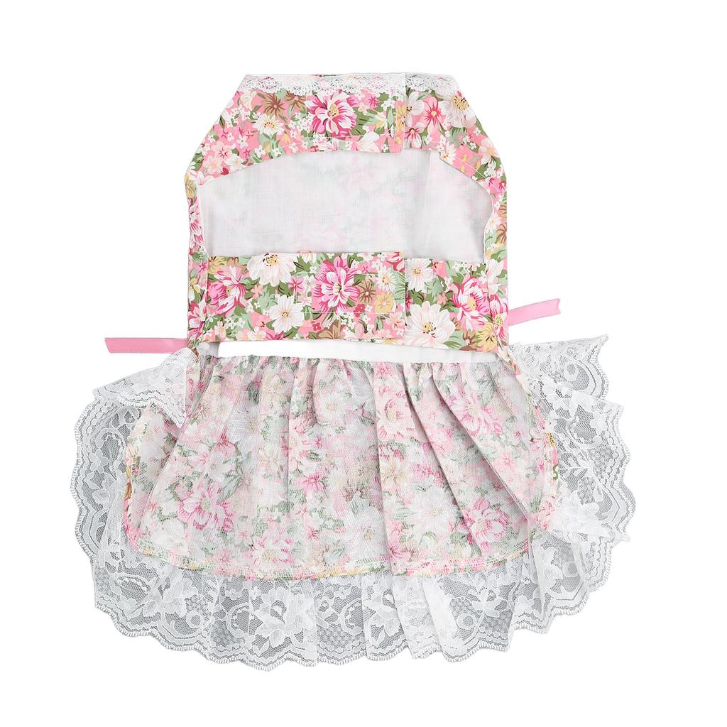 Dog Dress Soft Breathable Cute Stylish Floral Puppy Dress with Bowknot for Daily Wedding Birthday