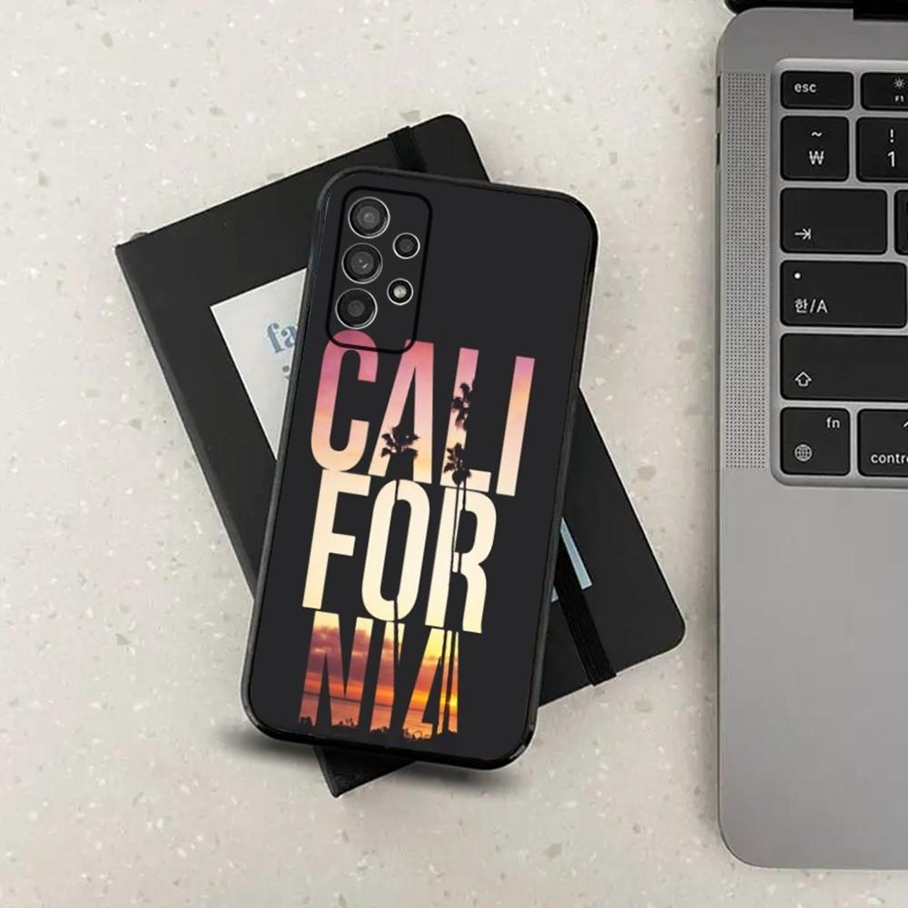 Travel Los Angeles California Phone Case For Samsung S24,S21,S22,S23,S30,Ultra,S20,Plus,Fe,Lite,Note,10,9,5G Black Soft Cover