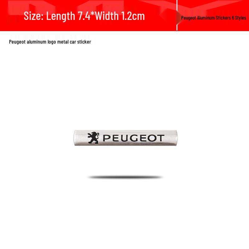 Naklejki z emblematami na tył do Peugeot 408, 508, 5008, 408X - Metalowa i aluminiowa dekoracja samochodu