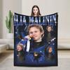 Fyrfaldigt hopp Konståkning Ilia Malinin Merch Filt Varm Mysig Fluffig Pläd för Vardagsrum Flera storlekar Sängkläder Plädar