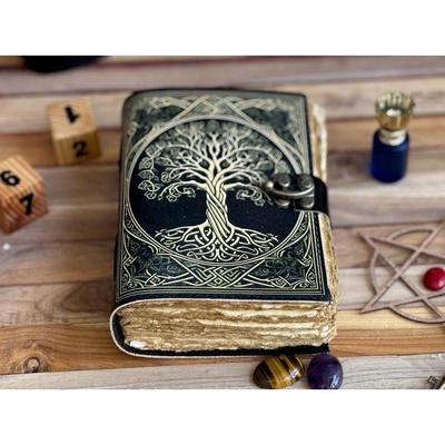 New Leather Journal Tree of Life - Beautiful Journal For Sketches Book Traveling Book Blank Spell Book