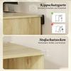 Computer Desk with Bookcase and 4 Compartments, Computer Table with Lockable Drawer for Home Office (only with Computer Table)
