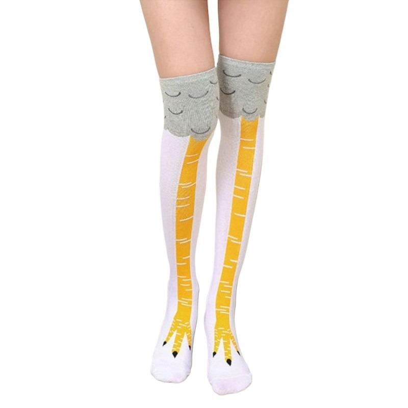 Funny Chicken Paw Stocking Over-knee Pressure Thin Leg Long Stockings Women Middle Socks Girls Socks