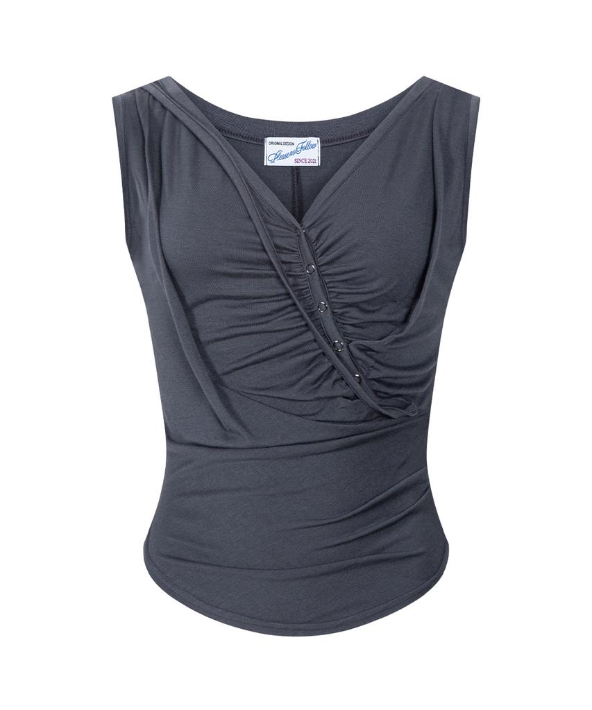 Peullijeunopallou Deba Sleeveless Top (Charcoal)