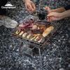Keman Klapp-Feuerschale Grill, Outdoor Camping BBQ-Gestell, Feuerschale zum Grillen von Fleisch, Edelstahl Holzkohle- und Holzgefeuerter Spießgrill