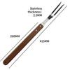 Stainless Steel Bbq Skewers With Wooden Handles For Outdoor Grilling And Meat Piercing