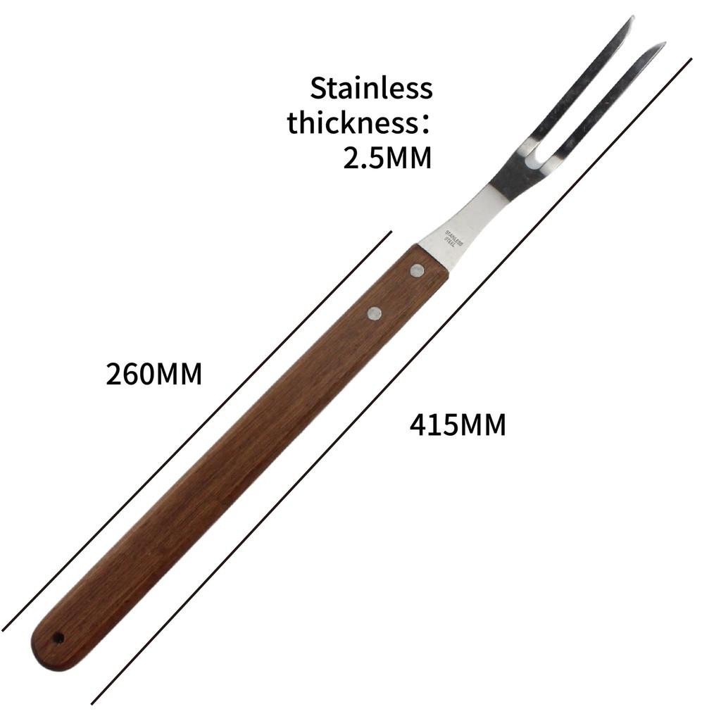 Stainless Steel Bbq Skewers With Wooden Handles For Outdoor Grilling And Meat Piercing