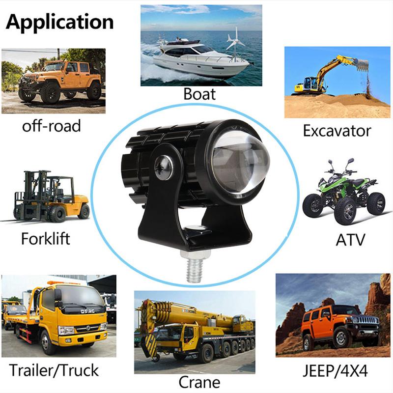 Motocykl Mini Driving Light Dual Colo do reflektora pomocniczego reflektora R ATV Scooter Moto Fog Light Akcesoria 12V
