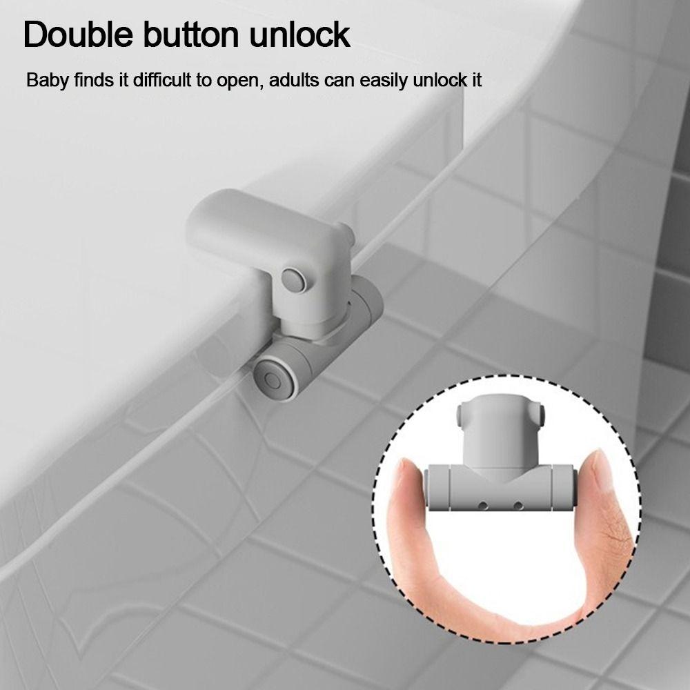 White Baby Toilet Locks Multi-functional Security Protection Locks Durable Security Latch