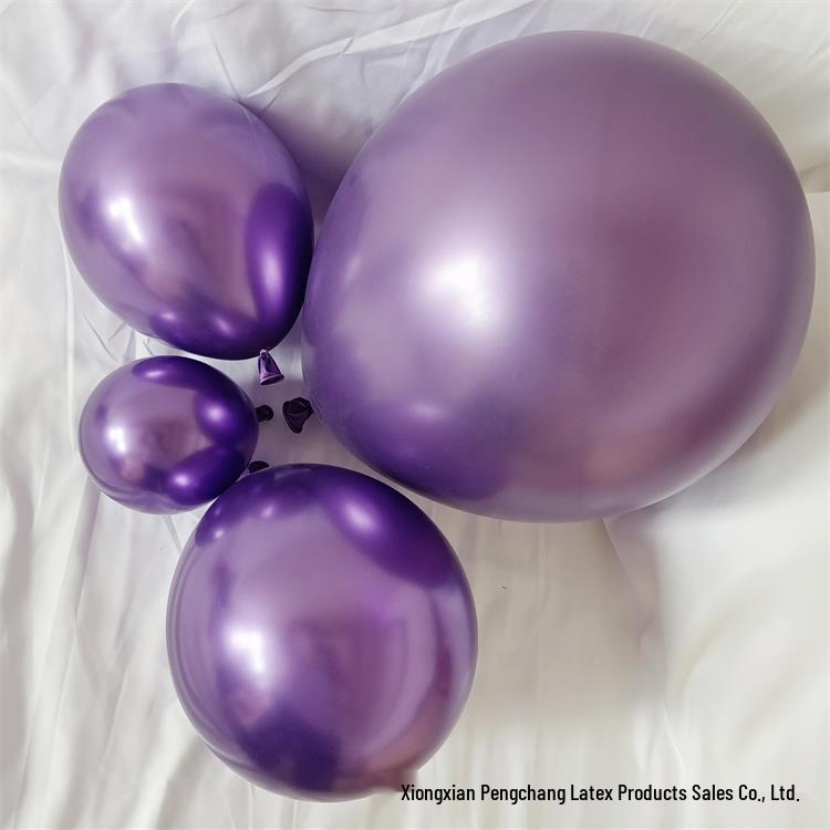 Purple Chrome Latex Balloons - 5/10/12/18 inch, Round, In Stock for Birthday Decor