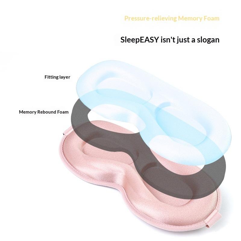 3D Contoured Sleep Eye Mask | Light Blocking & No Eye Pressure | Memory Foam with Rebound | Zero Pressure | for Sleep & Naps | Air Travel Eye Mask