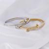 18K Gold Plated Stainless Steel Diamond Nail Bracelet