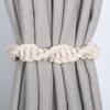 Bohemian Twist Curtain Buckle Holdbacks, 8Pack Jutes Twines Tie Backs for Light Filtering Drapes