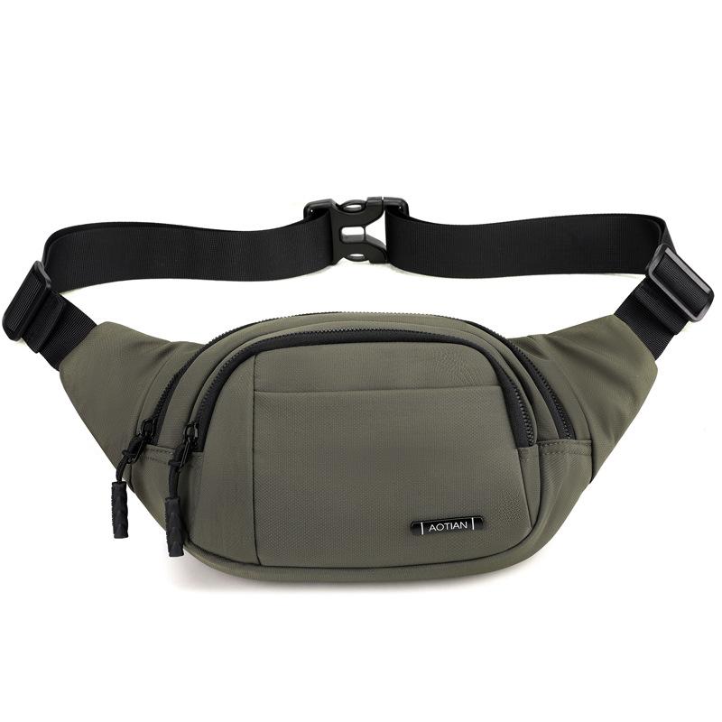 Маленькая сумка поясная сумка легкая сумка Oxford мужская нагрудная сумка сумка через плечо темные хаки